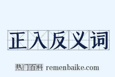 正入反义词是什么意思的图片